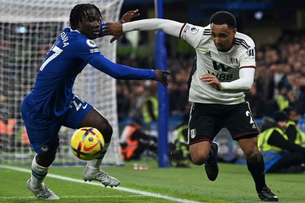 David Datro Fofana pictured on the pitch, playing for Premier League's Chelsea.