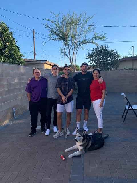 Image - Alex Roldan side by side with his parents, Cesar Sr., & Ana, and brothers, Cesar Jr., & C. Roldan, and their family pet dog. 